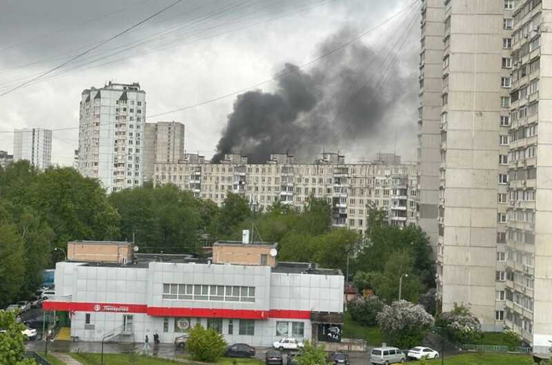В Москве произошёл пожар в многоквартирном жилом доме